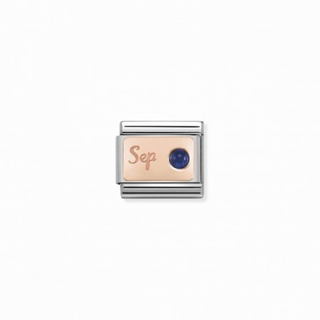 Nomination Birthstone Rose Gold September Sapphire Composable Charm